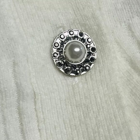 NEW Talbots Cardigan M Alpaca Wool Blend Ivory Jewel Button Pockets NWT - Picture 5 of 8